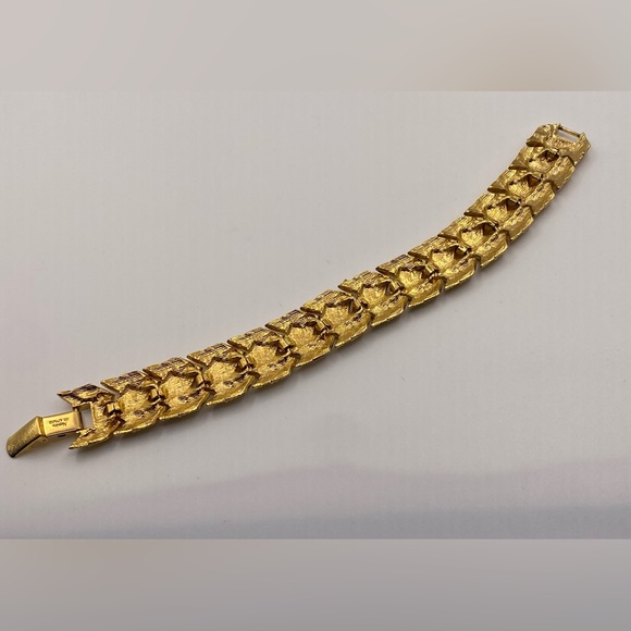 Napier Gold Tone Woven Chain Link Bracelet - Picture 5 of 8